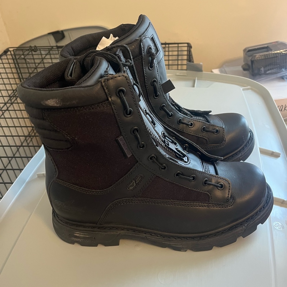 Men's Rugged Black Leather Boots Fire EMS Wildland/Fire Boot